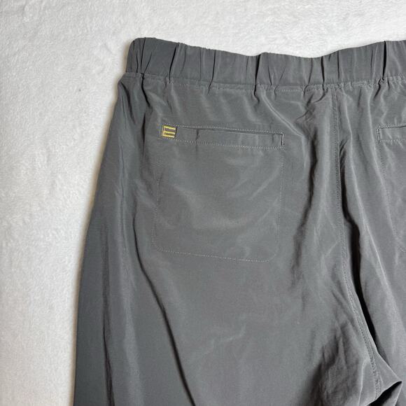 Orvis Sz L Quick Dry Stretch Leisure Gray Sports Pants Ruched Leg Zip Pockets - Picture 5 of 5
